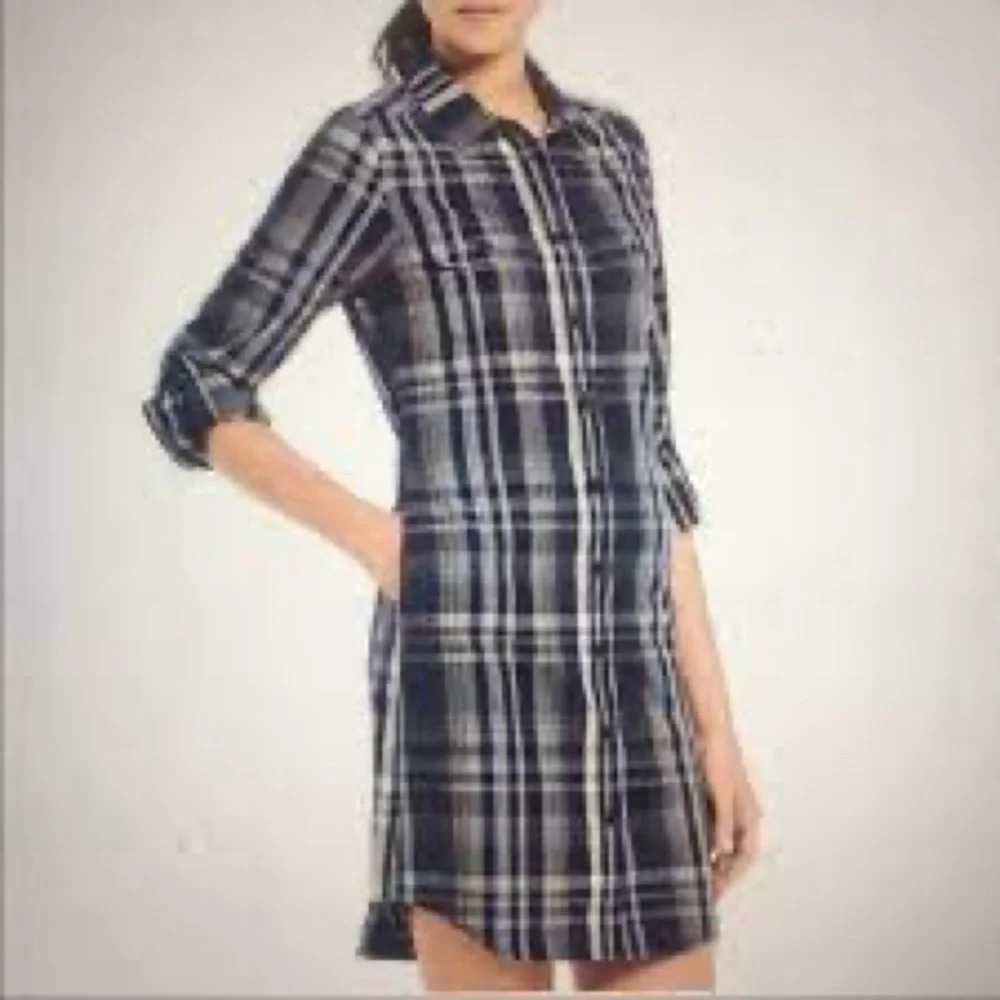 The North Face Cambridge Navy Plaid Shirtdress - Picture 4 of 14